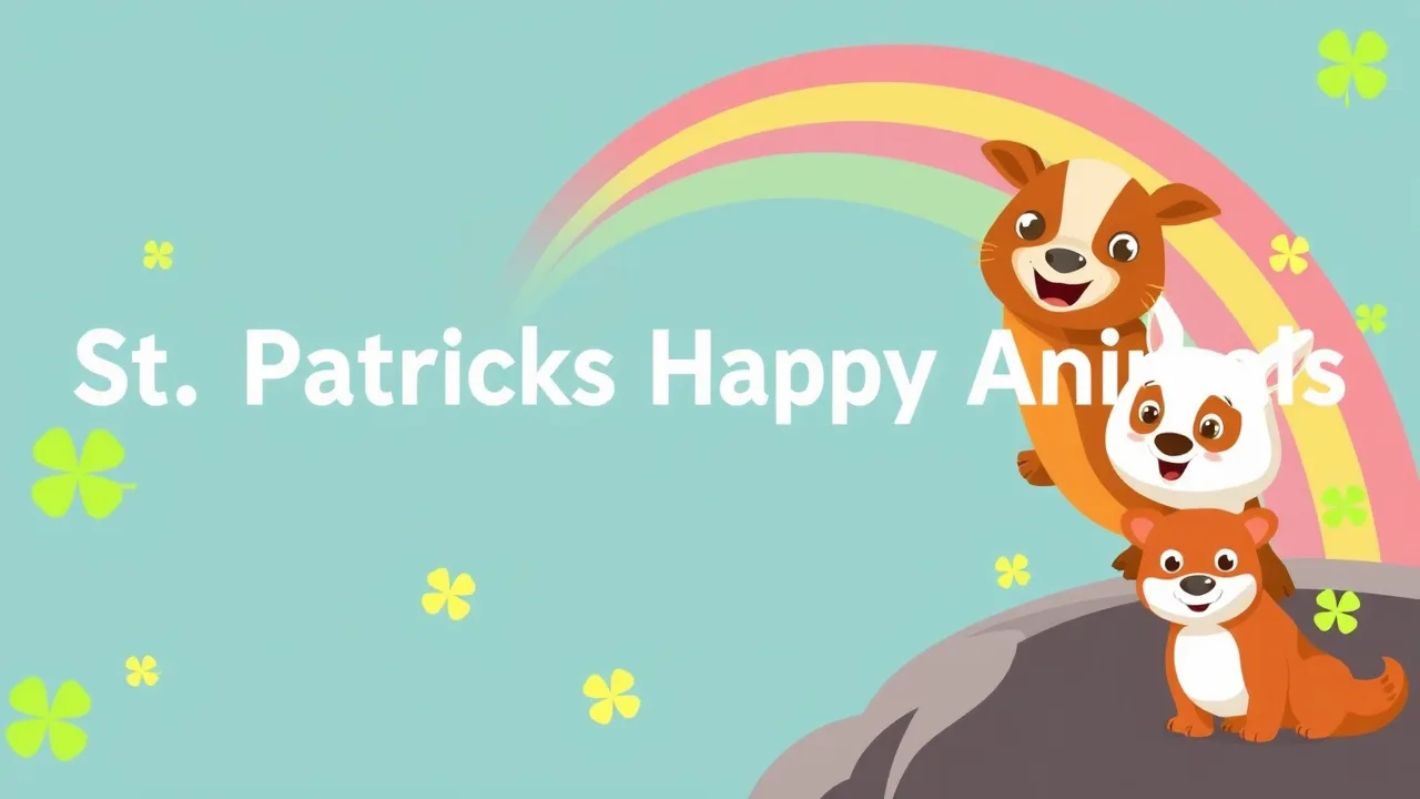 Fun Puzzle Game: St Patricks Happy Animals image