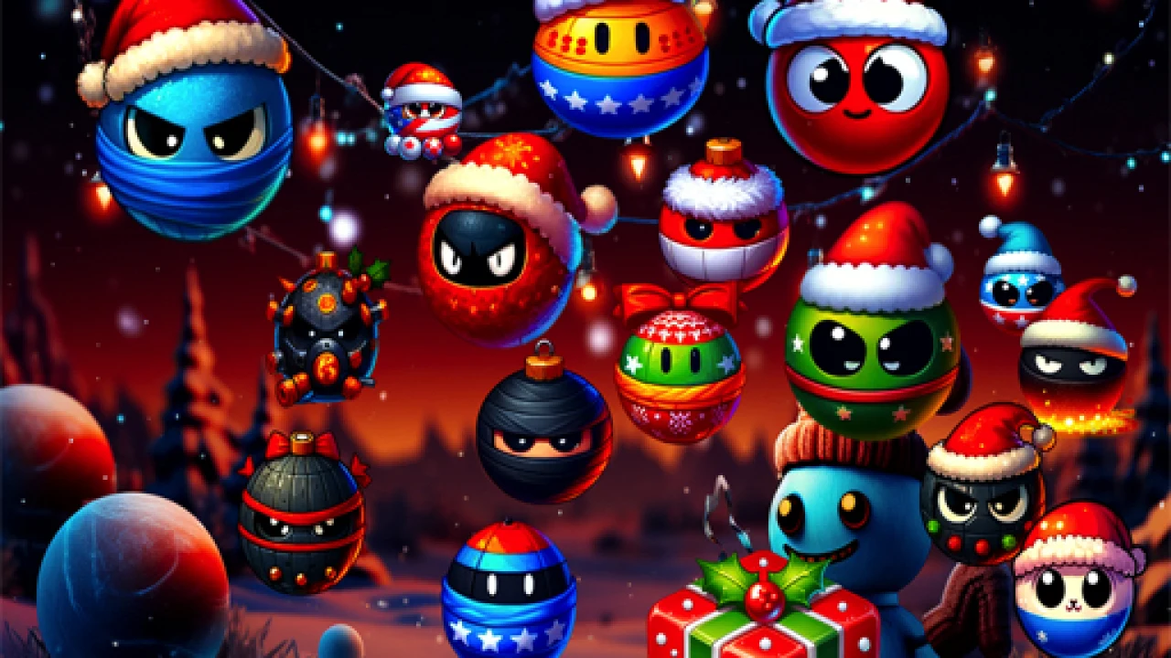 Red Ball Fun: Christmas Rush image