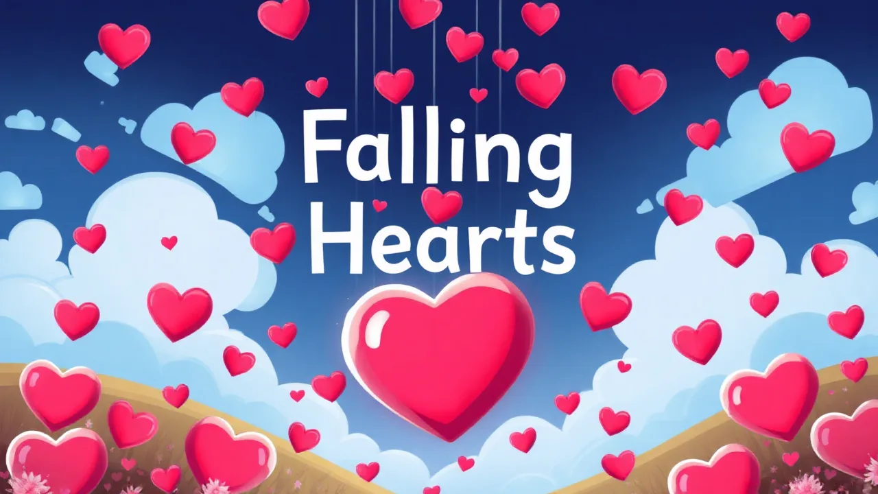 Falling Hearts Puzzle Delight for Kids image