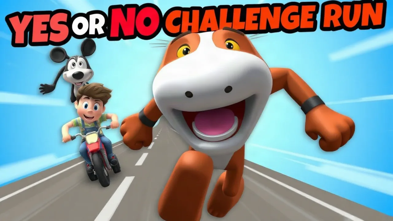 Yes or No Challenge Run: A Fun Racing Game for Kids image