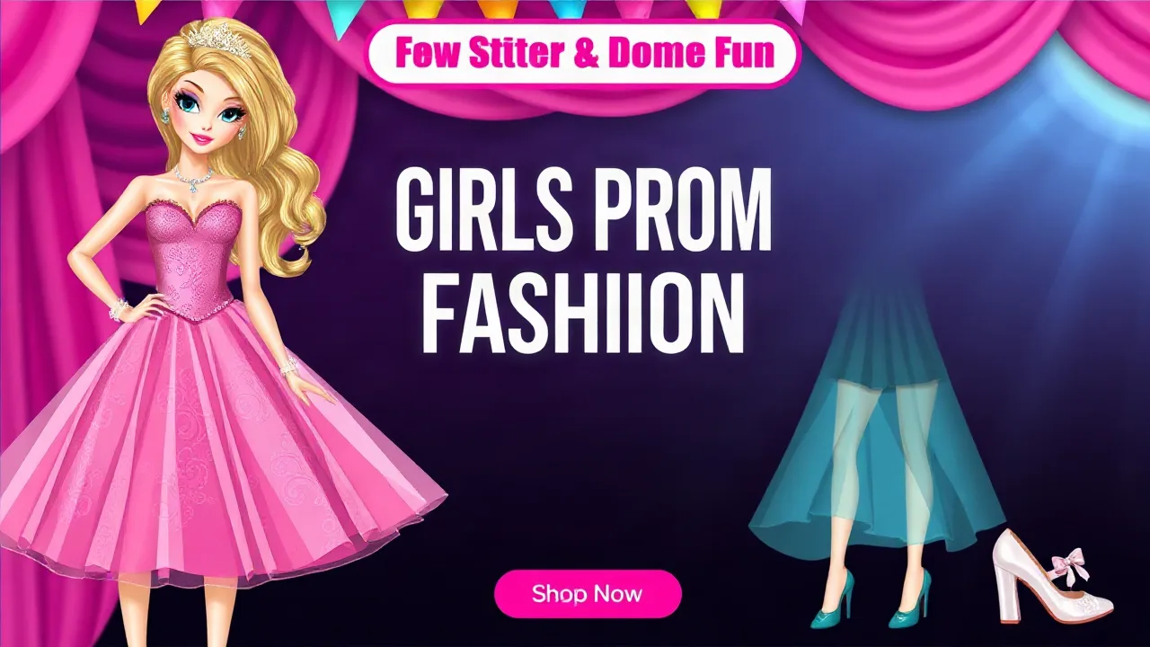 Girls Prom Dress Fashion for Kids Puzzle Fun image