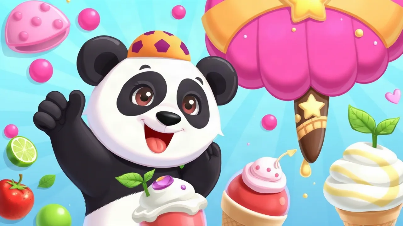 Summer Fun with Little Panda Ice Cream Game image