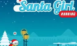 Santa Girl Running