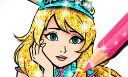 Princess Coloring Book Glitter