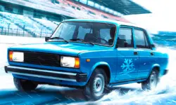 Drift Zhiguli: Winter start on ice