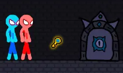 Red and Blue Stickman Rope background